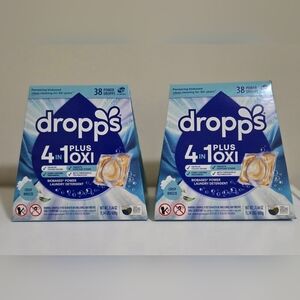 2 Packs Dropps 4-in-1 Laundry Detergent Pods 38ct Ea Brand New